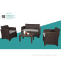 4 Set Kursi (Usia 2) Set Sofa Luar Ruang PP